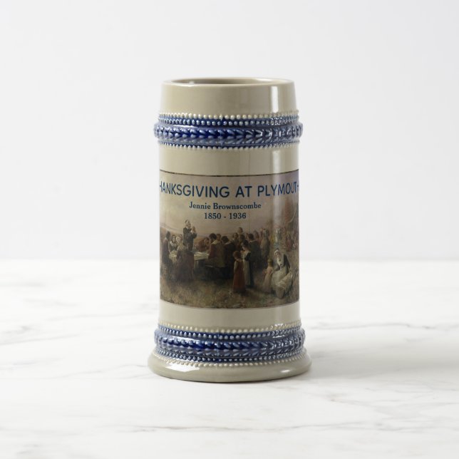 Vintager Erntedank in Plymouth Bierglas (Mittel)