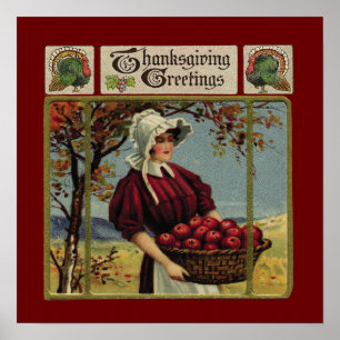 Vintager Erntedank Poster