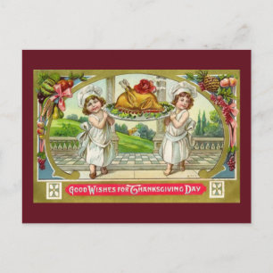 Vintager Erntedank Postkarte