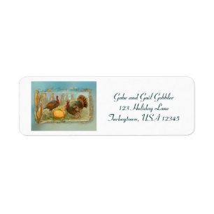 Vintager Erntedank Truthähne und Pumpkin