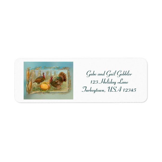 Vintager Erntedank Truthähne und Pumpkin (Vorne)