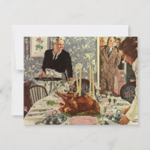 Vintager Erntedank Türkei Abendessen mit der Famil