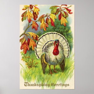 Vintager Erntedank Türkei Poster