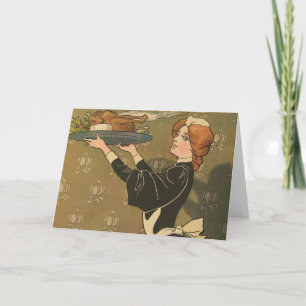 Vintager Erntedank Viktorianisch Türkei Feiertagskarte