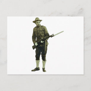 Vintager Erster Weltkrieg Doughboy Soldier Postkarte