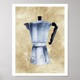 Vintager Espresso-Kaffee Moka Teatro Poster