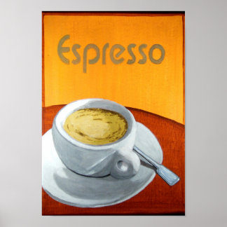 Vintager Espresso-Kaffee Poster