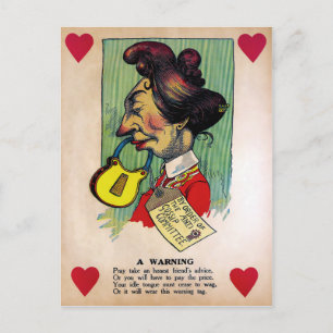 Vintager Essig-Valentinstag Postkarte