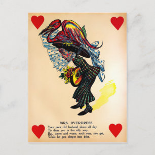 Vintager Essig-Valentinstag Postkarte