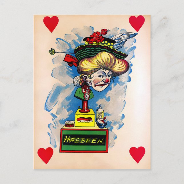 Vintager Essig-Valentinstag Postkarte (Vorderseite)