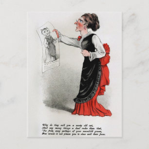 Vintager Essig-Valentinstag Postkarte
