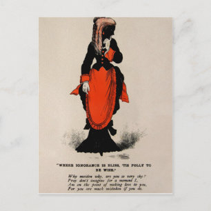 Vintager Essig-Valentinstag Postkarte