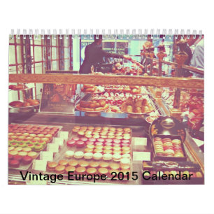 Vintager Europa-Landschaftsarchitektur Kalender