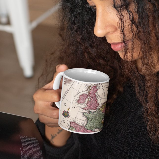 Vintager Europa-Plan Kaffeetasse (Von Creator hochgeladen)