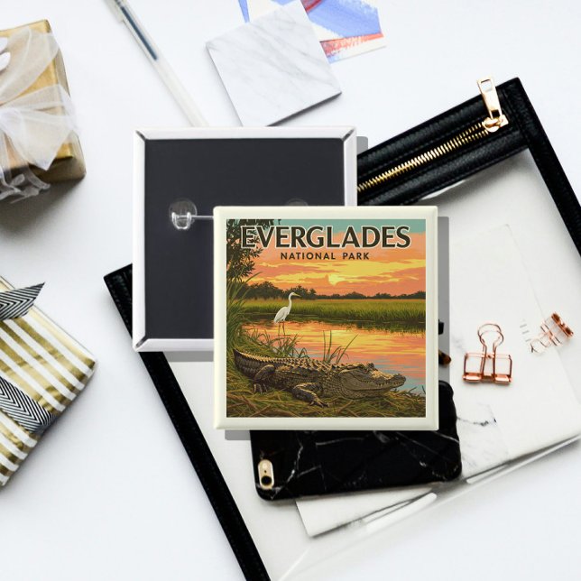 Vintager Everglades-Nationalpark Button (Von Creator hochgeladen)