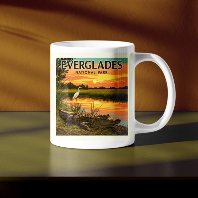 Vintager Everglades-Nationalpark Kaffeetasse (Von Creator hochgeladen)
