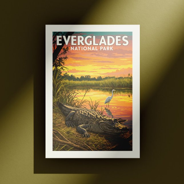 Vintager Everglades-Nationalpark Postkarte (Von Creator hochgeladen)