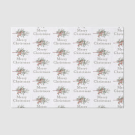 Vintager Evergreen Juniper Branchentag Seidenpapier