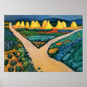 Vintager Expressionismus, Gemüsefelder durch Macke Poster