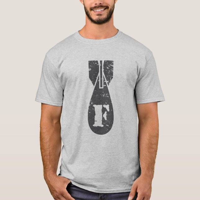 Vintager F-Bomb Funny T - Shirt (Vorderseite)