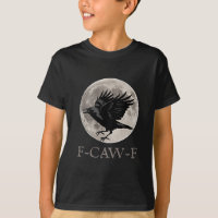Vintager F-caw-f Funny Raven Gothic Crow Black Bir