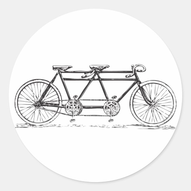 Vintager Fahrradaufkleber Runder Aufkleber (Vorderseite)