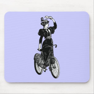 Vintager Fahrradfahrer Mousepad
