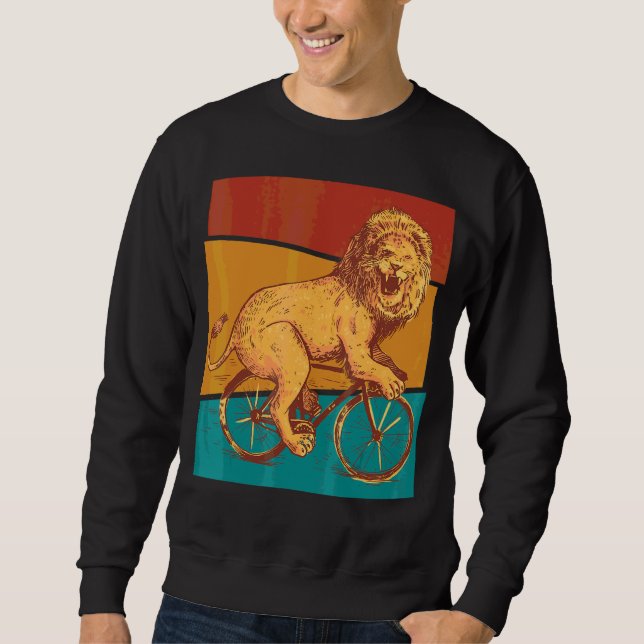 Vintager Fahrradlion Sweatshirt (Vorderseite)
