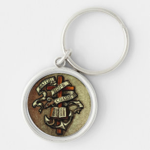 Vintager Faith Hope Wohltätigkeit Symbol Schlüssel Schlüsselanhänger
