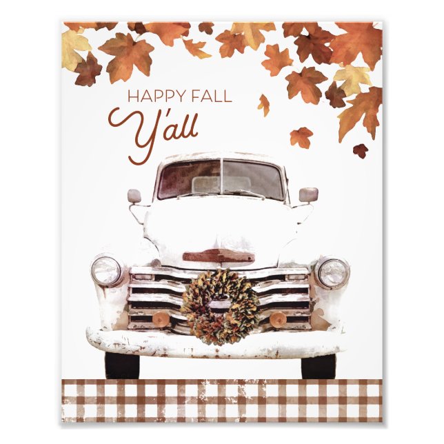 Vintager Fall Bauernhof LKW Foto drucken (Vorne)