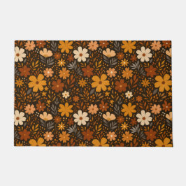 Vintager Fall Floral Muster - Herbst-Blume Fußmatte