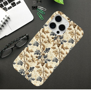 Vintager Fall Oak Leaf Elegantes Blau und Gold Case-Mate iPhone Hülle