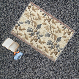 Vintager Fall Oak Leaf | Elegantes Blau und Gold Decke