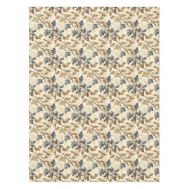 Vintager Fall Oak Leaf | Elegantes Blau und Gold Tischdecke