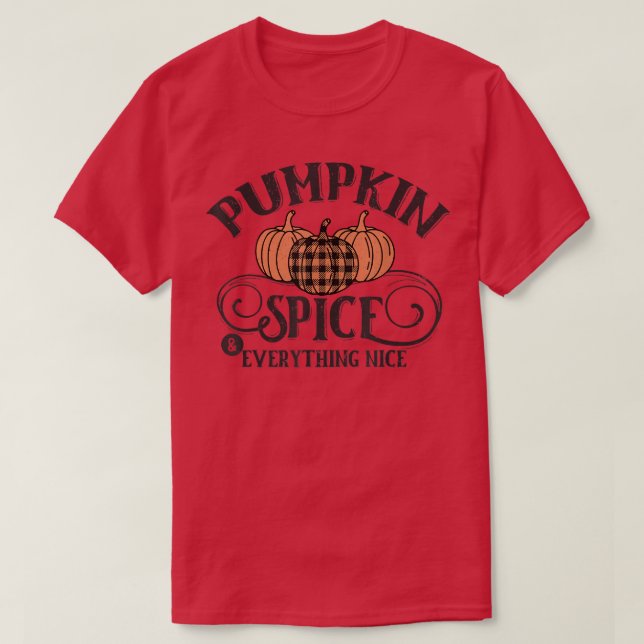 Vintager Fall Top Pumpkin Gewürz und alles Nizza (Design vorne)