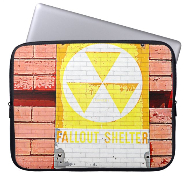 Vintager Fallout Shelter Grunge Laptop-Computer-Sp Laptopschutzhülle (Vorderseite)