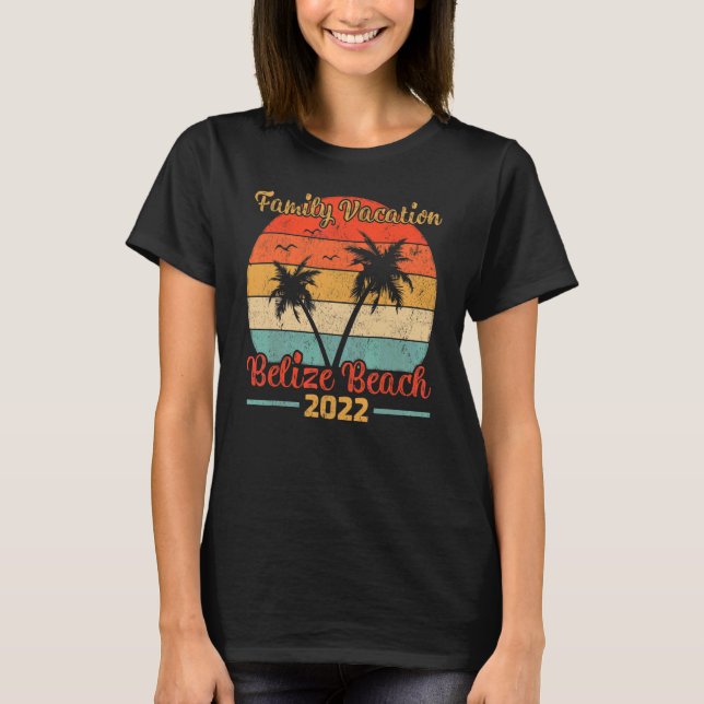 Vintager Familienurlaub 2022 Florida Belize T-Shirt (Vorderseite)