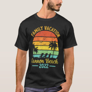 Vintager Familienurlaub 2022 Oregon Cannon Beach T-Shirt