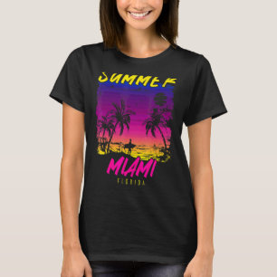 Vintager Familienurlaub Florida Sommer Miami Beach T-Shirt