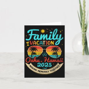 Vintager Familienurlaub Oahu Karte
