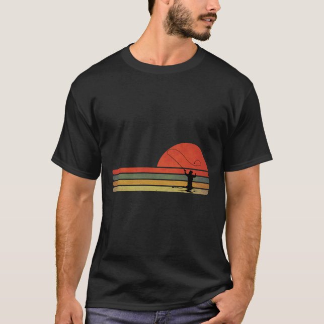 Vintager Fang von Fischen T-Shirt (Vorderseite)