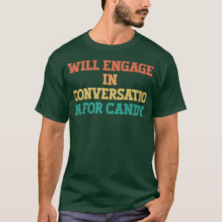 Vintager Farbenfroh wird sich in Gesprächen engagi T-Shirt