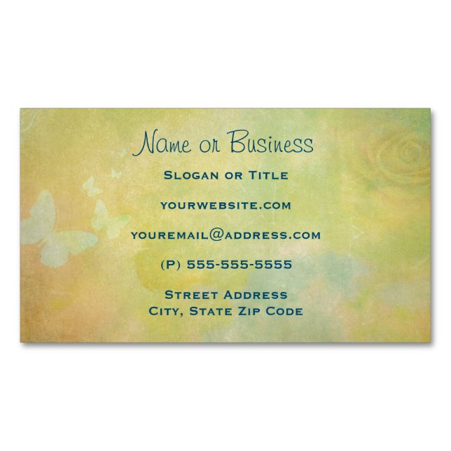 Vintager Farbhintergrund Magnetische Visitenkarte (Vorderseite)