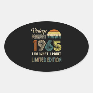Vintager Februar 1965 I Do What I Woll Limited Ovaler Aufkleber