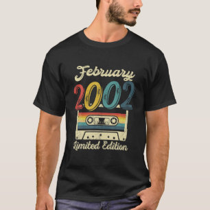 Vintager Februar 2002 Kassette 20. Geburtstagsdeko T-Shirt