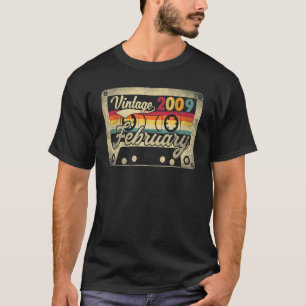 Vintager Februar 2009 14. Geburtstag 14 Jahre alt T-Shirt
