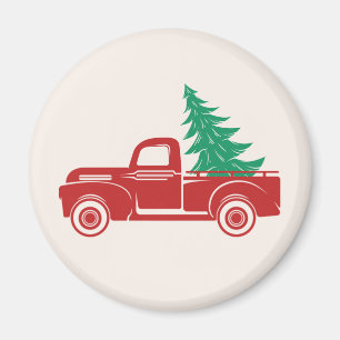 Vintager Feiertags-Lieferwagen-LKW Magnet