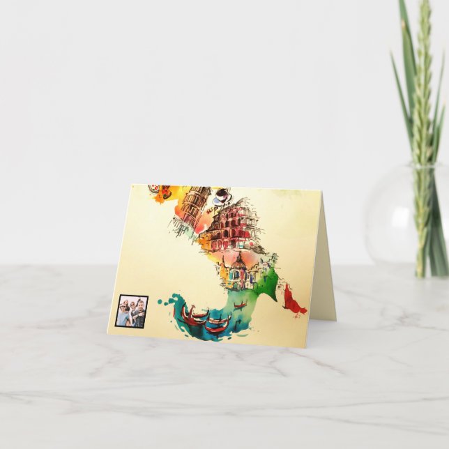 Vintager Feiertagskarte (Vorderseite)