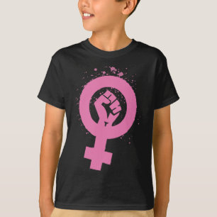 Vintager Feminismus Symboldesign T-Shirt