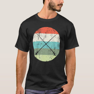 Vintager Fencer-Kampf Sportfencer Retro Fenci T-Shirt
